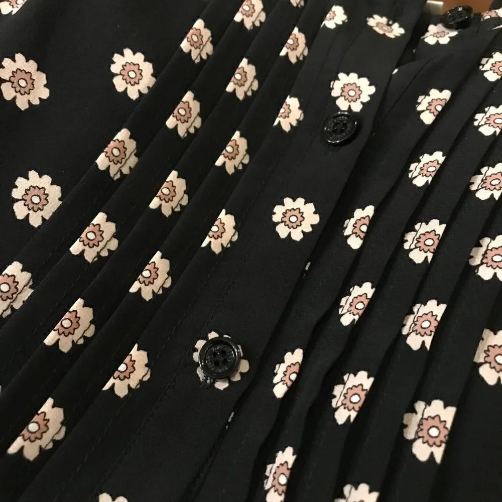 Kate Spade pleated floral shell